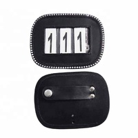 Porte-numéro en cuir pour bride de cheval de course, pour usage équestre - Vente en gros