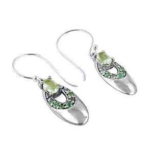 Latest Design in Simple Silver Multi Gemstone <b>Earrings</b> Jewelry - Product Image 1