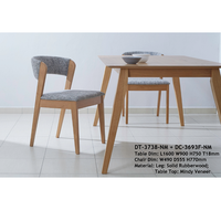Chaise de salle à manger ELENA avec siège en tissu, taille F:FG11505-35