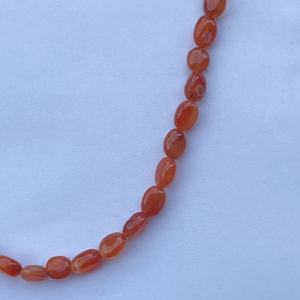 8mm 10mm 12mm Natural Orange Carnelian Stone Smooth Oval Extremely Fine Gemstone Beaded Necklace Jewelry Factory Price Supplier - Product Image 4