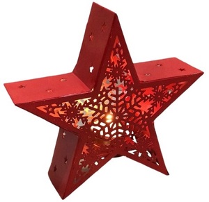 CHRISTMAS DECORATION <b>TEALIGHT</b> METAL STAR SHAPE T-LIGHT CANDLE <b>HOLDER</b> HIGH QUALITY CANDLE <b>HOLDER</b> - Product Image 1