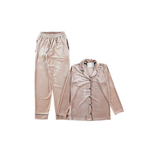 Vêtements de nuit Duccia, vêtements de maison, pyjamas pour femmes turques, 100% coton tricoté, longueur entière, col rond, motif lettres, hiver été - Product Image 4