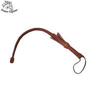 Fouet de cheval de course Fouet de cheval tressé à la main en cuir véritable 75CM Fouets de cheval de qualité supérieure
