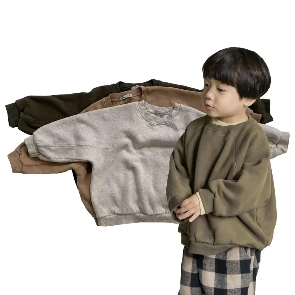 DE MARVI幼児子供暖かいラウンドネックプルオーバーTシャツ男の子女の子着用ファッションOEM卸売韓国製