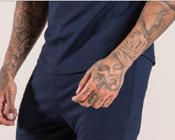 กางเกงขาสั้นผู้ชายสไตล์สตรีทแวร์กางเกงขาสั้นผ้าเฟรนช์เทอร์รี่สีพื้นแบบผูกเชือกวินเทจ - Product Image 4