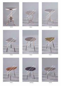 Table basse triangulaire moderne avec pieds en forme d'épingle, plateau en métal, design minimaliste, écologique, durable, pour la maison, l'hôtel, le salon - Product Image 2