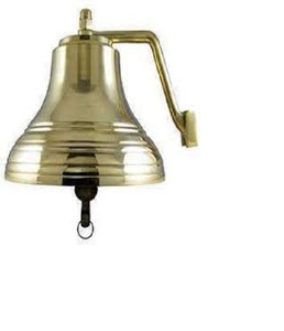 Cloche en laiton massif de haute qualité, Antique de styliste avec poignée Krishna pour temple home - Product Image 1