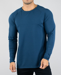 Felpe girocollo a <span class=keywords><strong>maniche</strong></span> lunghe in tessuto misto Jersey di cotone personalizzato produttore di abbigliamento <span class=keywords><strong>uomo</strong></span> taglie forti all'ingrosso - Product Image 3