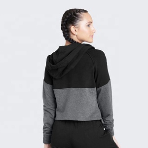 Vente en gros PIHA SPORTS – Nouveau sweat à capuche de sport pour femme 2026, personnalisé, 95 % coton, 5 % élasthanne, écologique, col en V, en molleton performant - Product Image 3