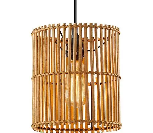 Lámpara de bambú para decoración del hogar, luz hecha a mano de alta calidad para cafetería, restaurante, casa y decoración, nuevo estilo
