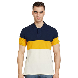 Polo sólido para hombre superventas, camiseta Polo de manga corta de algodón suave Colorblock, ropa informal con estampado personalizado para hombre - Product Image 1