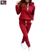 Ensembles de sport pour femmes grande taille personnalisés automne-hiver 2020, pantalons de jogging écologiques à capuche, noir, gris, rouge