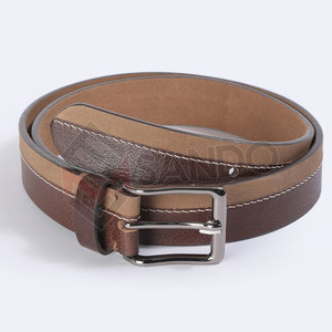 เข็มขัดหนังวัวแท้หรูหราคลาสสิกสำหรับผู้ชายความยาวและการออกแบบที่กำหนดเองพร้อมหัวเข็มขัดเหล็กโลโก้ส่วนตัว - Product Image 5