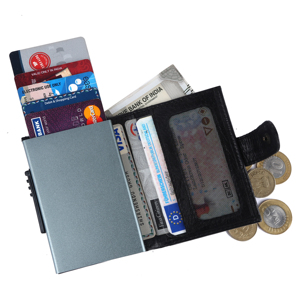 Best Selling Luxury Men's Genuine Leather RFID Blocking Wallet with <b>ID</b> Window and Credit Card <b>Holder</b> Available For Sale - Product Image 4