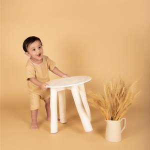 Pijama de verano Unisex acanalado de algodón orgánico 100%, peleles de manga corta de Color sólido, certificado GOTS y Oekotex para bebés - Product Image 3