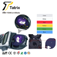 Ruban adhésif thermique en plastique Tatrix RTS Premium 91202 12 mm 4 m, noir sur jaune, compatible avec les étiquettes DYMO 91202