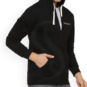 Sudadera con capucha OEM 2024 con cremallera, logotipo personalizado, corte regular, algodón/poliéster, felpa francesa, ecológica, diseño de invierno, corte y confección para hombre - Product Image 3