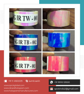 เทปห่วงฮูลาฮูปเลเซอร์สะท้อนแสง UV สำหรับสัตว์เลี้ยง3D ตัดตามแบบได้ตามที่ต้องการการยึดเกาะที่ดีเยี่ยมบรรจุภัณฑ์มันวาวสำหรับผลไม้ - Product Image 3