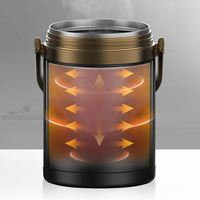 PINKAH Termo para Alimentos de 2000 ml, Aislado al Vacío, de Acero Inoxidable 304+316L de Grado Alimenticio, con Asa