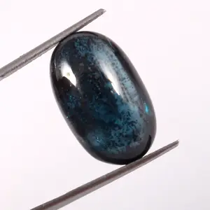 Oval glatt poliert Cabochon Moos Indigo Kyanit 1 Marsch paar loser Edelstein für die Herstellung von Schmuck guter Qualität Indigo Zyanit