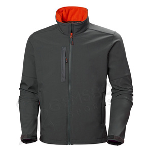 Custom Wholesale High Quality Men's High Collar Softshell Jacket Breathable Outdoor Mountain & Hiking Men's Softshell Jacket - Product Image 1