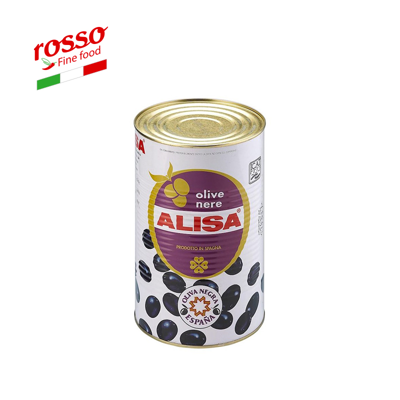 Alisa Pitted Black Olives 2 kg size 28/32 pitted olives - Made in Spain