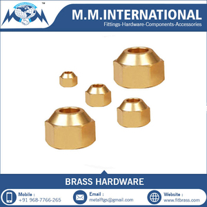 Écrou d'arrêt de Compression hexagonale en laiton mort, évasé, finition personnalisée, usine OEM - Product Image 2