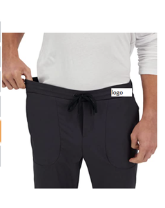 Pantalon de jogging pour hommes, 100% Polyester, noir, personnalisé, rouge, bleu clair, pour les affaires, avec fermeture élastique, vêtement importé à la Machine - Product Image 5