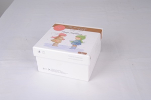 กล่องกระดาษแข็งสีเทารีไซเคิลได้กล่องของขวัญพิมพ์ลายสำหรับห่อของขวัญ - Product Image 2