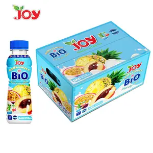 Caja de 250ml de bioyogurt prebiotico con melocotón y fruta Tropical mixta, fabricantes de proveedores de jugo de leche, beneficios para la salud de mineral w