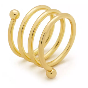 Table Ware Stainless Steel Gold Metal <b>Circle</b> Napkin <b>Ring</b> - Product Image 1