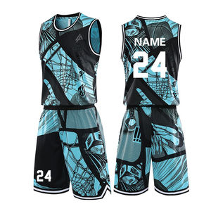 Short en jersey de basket-ball pour hommes personnalisé en gros, uniforme de sublimation réversible respirant avec option de taille plus avec design - Product Image 2
