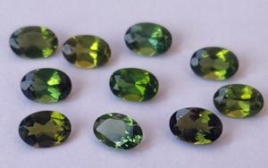 Tourmaline naturelle verte à facettes, ovale, de qualité supérieure, 3x5mm à 4x6mm - Product Image 2