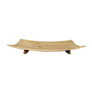 Bandeja de servicio de madera artesanal de Metal Art Deco moderno para frutas, Decoración de mesa de comedor con logotipo personalizado - Product Image 1