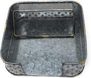 Elegante herramienta galvanizada Caddy Diseño vintage Forma personalizada Perfecto para estante de almacenamiento Tamaño grande con mango - Product Image 3