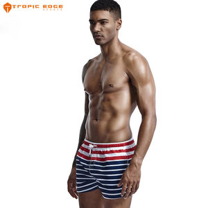 Custom Your Own Fashion Design Sublimation Printing Men's Polyester Spandex Fabric Swim Beach Shorts - Product Image 4