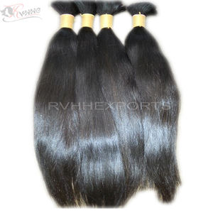 Mèches de cheveux indiens vierges non traités, en vrac, cheveux humains - Product Image 3