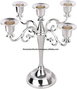 Soporte de vela moderno para el hogar, candelabro de Latón chapado en plata para bodas, hoteles, fiestas, decoración de rayos - Product Image 3