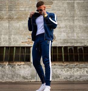 Survêtement d'automne à capuche grande taille personnalisable pour hommes avec doublure latérale en tissu polaire de coton à fermeture éclair complète - Product Image 2