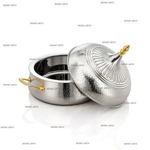 Top Quality Hot <b>Pot</b> Aluminum Silver Color Casserole Dish Designer Round Shape Hot <b>Pot</b> For Hotel And Restaurant Use - Product Image 3