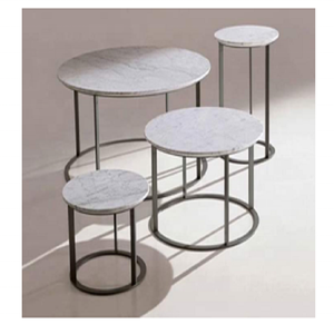 Manufacturer Indian Factory's Customizable Modern Steel Grey Powder Coating <b>Table</b> <b>Stone</b> <b>Top</b> Home Decor Dining Living Room Use - Product Image 3