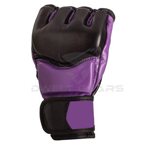 Nueva llegada Unisex MMA medio dedo guantes de cuero de calidad superior para gimnasio Fitness entrenamiento diferentes tamaños disponibles hecho - Product Image 2