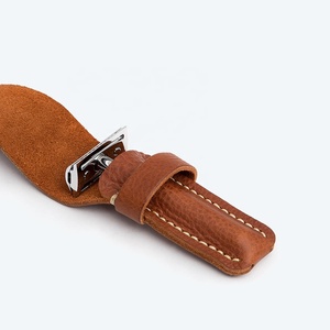 มีดโกนหนวดแมนนวลทำจากเงินสำหรับผู้ชาย,ใบมีดโกนสองด้านแบบดั้งเดิม - Product Image 6