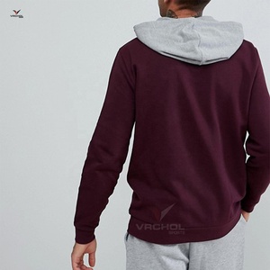 Sweat-shirts à capuche pour hommes en polyester/coton, de haute qualité, tricotés, en molleton uni, écologiques, respirants, personnalisables, grandes tailles - Product Image 2