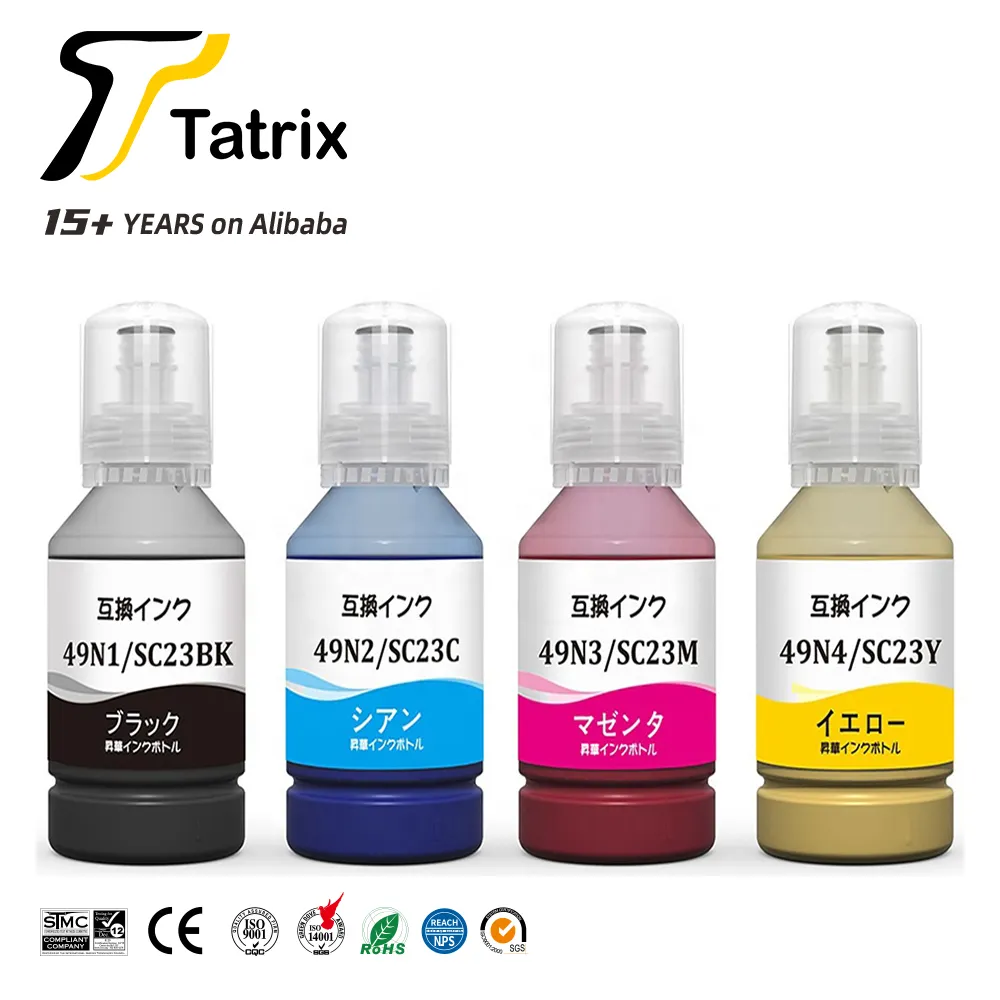 Tatrix Sublimation stinte T49N1 T49N2 T49N3 T49N4 Kompatible Flaschen nachfüllung Bulk Inkjet Ink für Epson Sure Color SC-F100 usw.