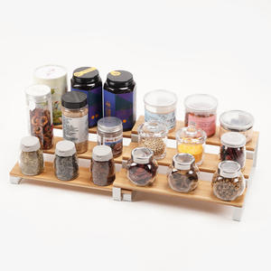 Wholesale price 3 tier cabinet rack kitchen storage shelf organizer wooden spice drawer organizer rack