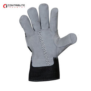 Guantes de trabajo de cuero Partido de vaca al mejor precio Guantes de seguridad con excelente calidad de cuero - Product Image 3