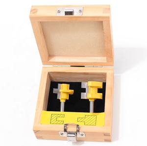 Jeu de mèches de toupie à <span class=keywords><strong>rainure</strong></span> et <span class=keywords><strong>languette</strong></span> 1/4 "X 1/4"-tige 1/4 "-pour le jointoiement de colle à bois - Product Image 1