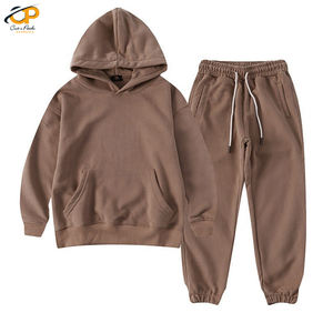 Automne hiver ensemble deux pièces de haute qualité pour enfants survêtement de fitness grande taille avec logo personnalisé survêtement en tissu doux - Product Image 6
