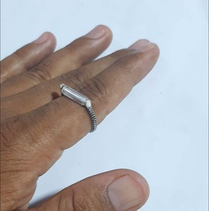Nouvelle tendance Malachite plaqué or fil enveloppé 925 bague en argent nouveauté bague bijoux pour la Saint-Valentin - Product Image 1